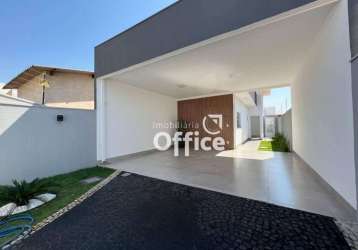 Casa com 3 quartos à venda, 141 m² por r$ 495.000 - chácaras colorado - anápolis/go