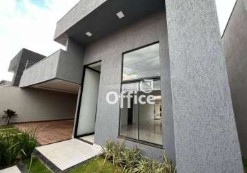 Casa com 3 suítes à venda, 209 m² por r$ 530.000 - residencial flor do cerrado - anápolis/go