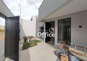 Casa com 3 dormitórios à venda, 130 m² por r$ 550.000,00 - residencial rio jordão - anápolis/go