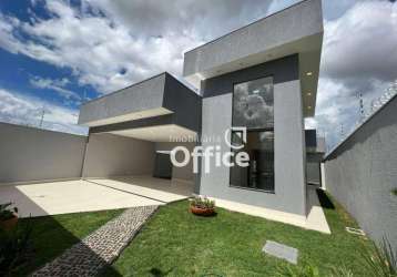 Casa com piscina, 3 quartos à venda, 198 m² por r$ 800.000 - residencial cerejeiras - anápolis/go