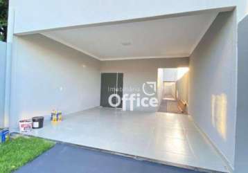 Casa com 3 dormitórios à venda, 119 m² por r$ 370.000,00 - vila jaiara - anápolis/go