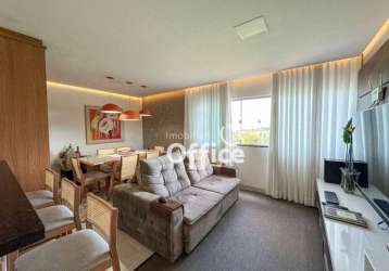 Apartamento com 3 dormitórios à venda, 93 m² por r$ 470.000,00 - cidade jardim - anápolis/go