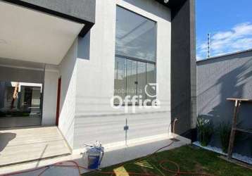 Casa com 3 dormitórios à venda, 107 m² por r$ 430.000,00 - residencial cerejeiras - anápolis/go