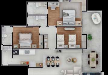 Apartamento com 3 quartos à venda na rua barão de cataguases, santa helena, juiz de fora, 130 m2 por r$ 825.000