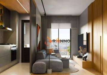 Studio laçamento com 1 dormitório à venda, 26 m² por r$ 277.750 - portão