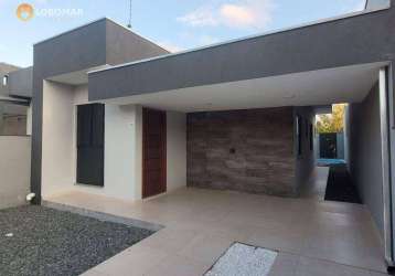 Casa nova, piscina, 2 dormitórios, sendo 1 suíte à venda, 67 m² por r$ 350.000 - quinta dos açorianos - barra velha/sc
