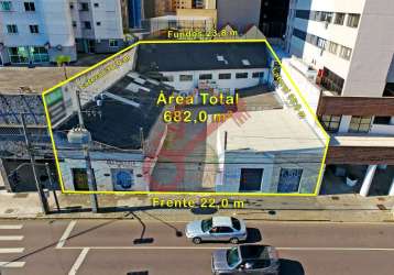 Terreno à venda na avenida presidente affonso camargo, 605, cristo rei, curitiba, 681 m2 por r$ 1.950.000