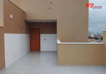 Cobertura com 2 dormitórios à venda, 45 m² por r$ 350.000,00 - vila helena - santo andré/sp