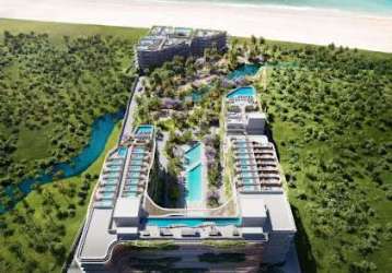 Flat em resort e residence na beira mar da praia ponta de campina