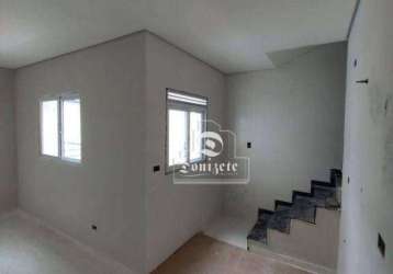 Cobertura com 2 dormitórios à venda, 80 m² por r$ 375.000,00 - vila guarani - santo andré/sp