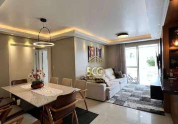 Apartamento com 2 suítes e terraço à venda, 214 m² por r$ 887.000 - estreito - florianópolis/sc