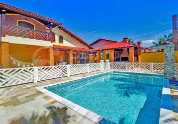 Casa à venda com piscina e 4 quartos em peruíbe, no bairro parque balneario oasis