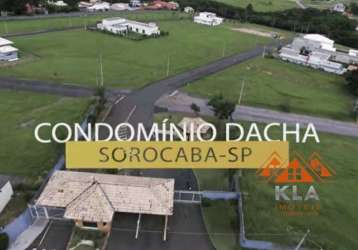 Oportunidade - excelente terreno de esquina com 1000 m² no condomínio dacha - sorocaba/sp.