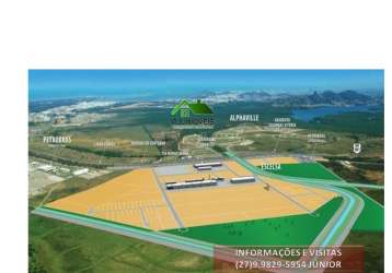 Área- lote industrial com- 1.614m² polo industrial piracema- serra- es