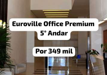 Oportunidade! sala comercial com 36 m2 no euroville office premium - quinto andar!
