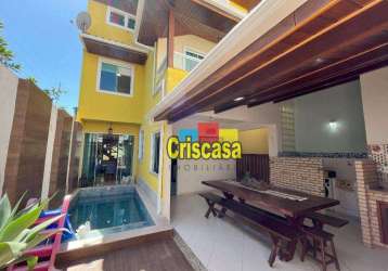 Casa triplex com 3 dormitórios à venda, 148 m² por r$ 950.000 - costazul - rio das ostras/rj