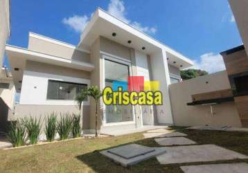 Casa linear com 3 dormitórios à venda, 92 m² por r$ 579.000 - costazul - rio das ostras/rj