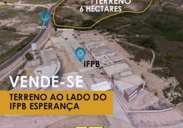 Área à venda, 6 hectares por r$ 1.900.000 - esperança - esperança/pb