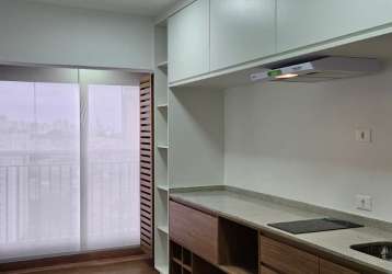 Apartamento studio - 28m2 (01 quarto com suite, sala, cozinha e sacada integrada).