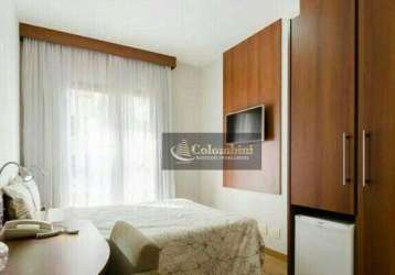 Flat com 1 dormitório para alugar, 18 m² por r$ 3.234,00/mês - santa paula - são caetano do sul/sp