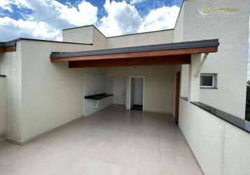 Cobertura com 2 dormitórios à venda, 103 m² por r$ 488.000 - parque marajoara - santo andré/sp