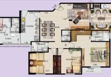 Apartamento com 3 quartos à venda no jardim santa bárbara, embu das artes , 125 m2 por r$ 185.000