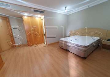 Tryp higienópolis - flat para locação 32m², 1 dormitório e 1 vaga de garagem.