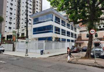 Ed prédio para alugar, 600 m² por r$ 31.990/mês - pompéia - santos/sp