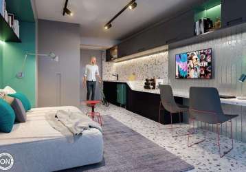 Paraíso apartamento  a venda com 1 dormitorio   30 m²  lazer completo