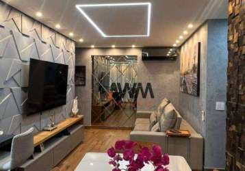 Apartamento mobiliado com 3 suítes à venda, 90 m² por r$ 850.000 - vila rosa - goiânia/go