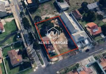 Terreno à venda na rua arthur manoel iwersen, 850, boqueirão, curitiba, 1500 m2 por r$ 2.200.000