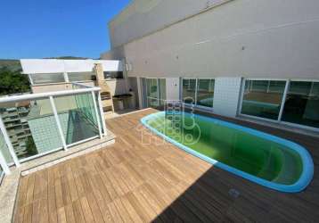 Cobertura com 2 dormitórios à venda, 120 m² por r$ 968.000,00 - santa rosa - niterói/rj