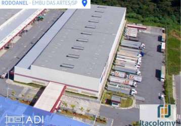 Galpão industrial locação 1.478 m² - rodoanel - embu das artes /sp