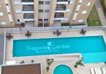 Vendo apto  condomínio tropical garden com área gourmet em jacareí r$309000,00