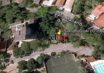 Terreno à venda na rua uruguai, tijuca, rio de janeiro, 389 m2 por r$ 1.405.000