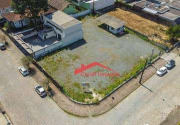 Terreno esquina à venda, 1189 m² por r$ 2.390.000 - anita garibaldi - joinville/sc