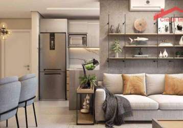 Apartamento com 2 dormitórios à venda, 45 m² por r$ 245.000,00 - paranaguamirim - joinville/sc