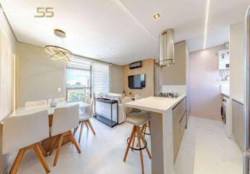 Apartamento com 2 dormitórios à venda, 71 m² por r$ 648.000,00 - novo mundo - curitiba/pr