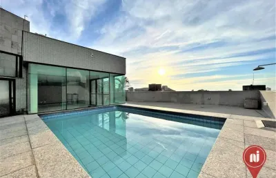 Cobertura semi-mobiliada com 4 dormitórios à venda, 350 m² por r$ 5.000.000 - belvedere - belo horizonte/mg
