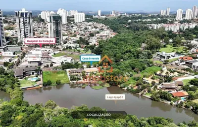 Casa residencial/ comercial à venda, 757 m² por r$ 6.200.000 - colonial- lago igapó - londrina/pr