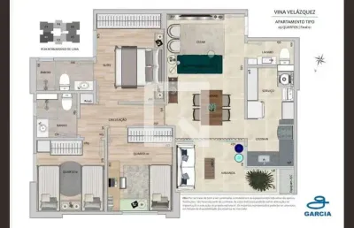 Apartamento para venda - gutierrez, 3 quartos,  85 m² - belo horizonte