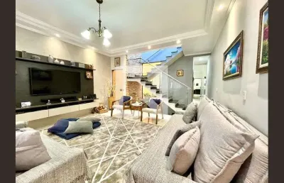 Casa para venda - vila américa, 3 quartos,  182 m² - santo andré