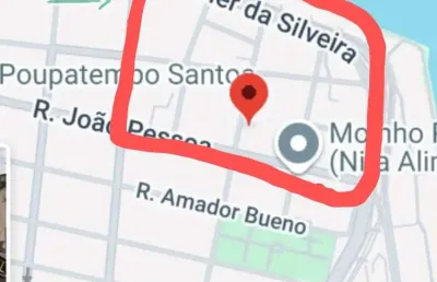 Terreno à venda na Rua Doutor Cochrane, 77, Paquetá, Santos