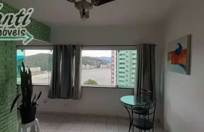 Sala living mobiliado, vista para o mar na ilha porchat, são vicente