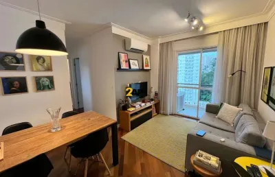 Apartamento de 2 quartos com 1 vaga à venda na vila andrade, 2 salas, 1 suíte, 2 banheiros, 55m² de área.
