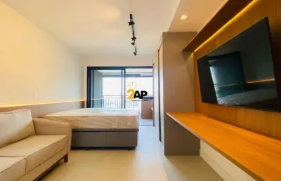 Apartamento studio mobiliado a venda no brooklin com 33m²