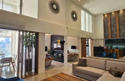 Imperdível apartamento de luxo à venda na vila andrade com 138m² e pé direito duplo