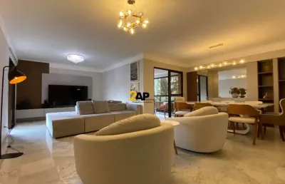 Apartamento para locação na vila andrade, são paulo-sp: 4 quartos, 3 suítes, 5 banheiros, 3 vagas de garagem, 198 m².