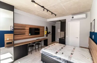 Studio novo e mobiliado em moema: apartamento de 1 quarto à venda ou locação na indianópolis, são paulo-sp.
