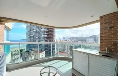 Apartamento/flat mobiliado com 1 dormitório vista mar aluguel - pompéia/santos-sp